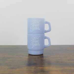 Blue Jade Glass TWW Script Mug - Third Wave Water