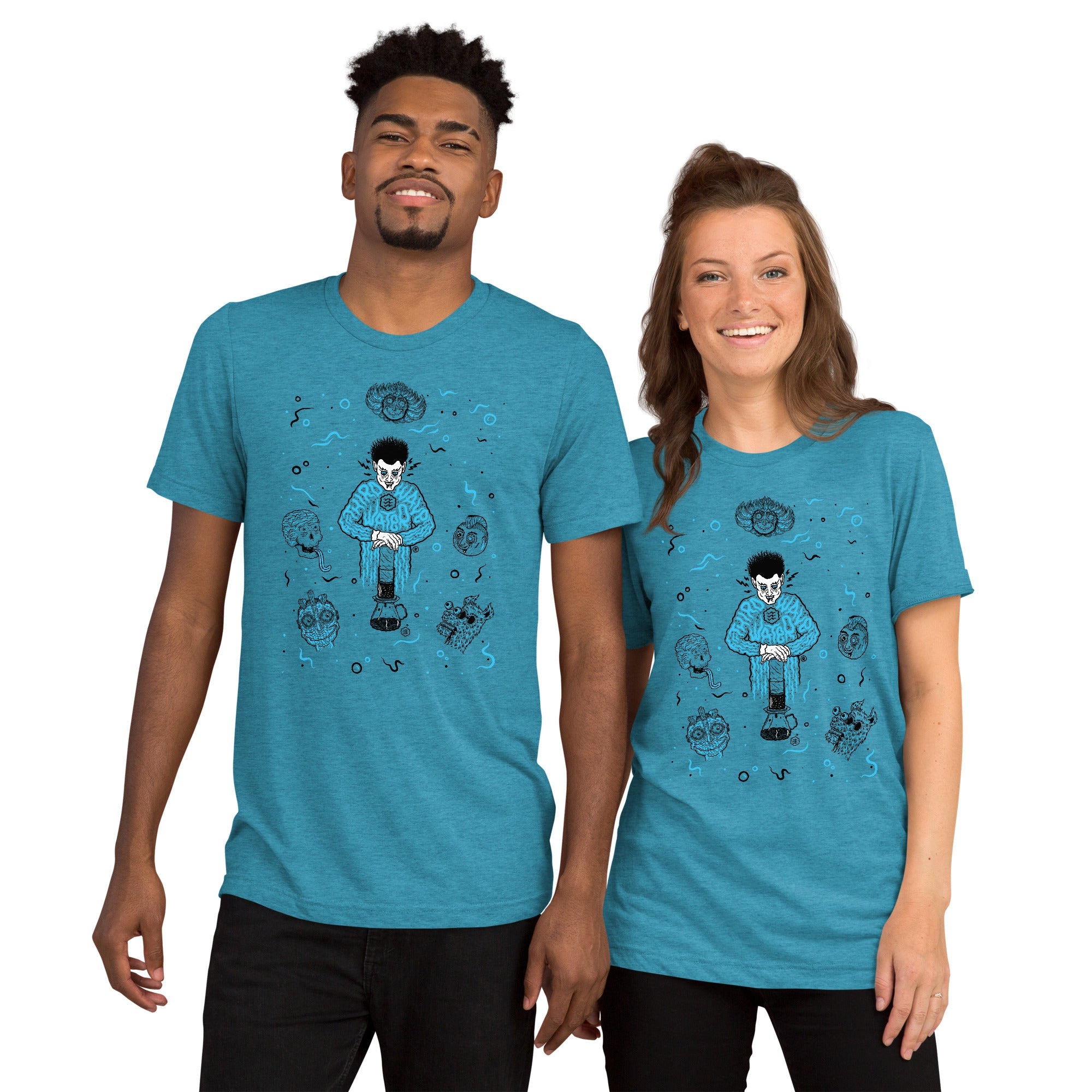 The Monster Shirt Series - Ep 2 - Third Wave Water #Color_Aqua Triblend